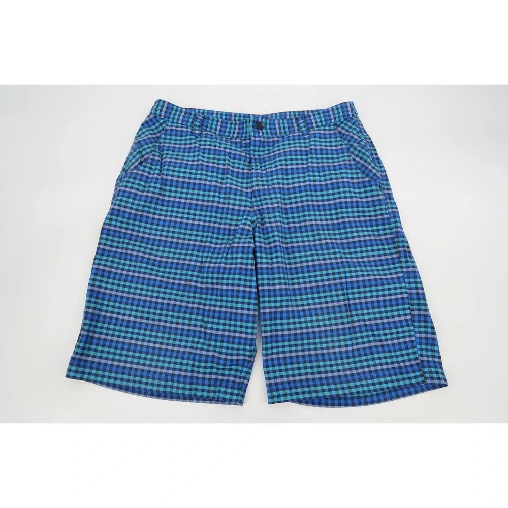 Lululemon Shorts Mens‎ 34 Blue Gingham Checks 11